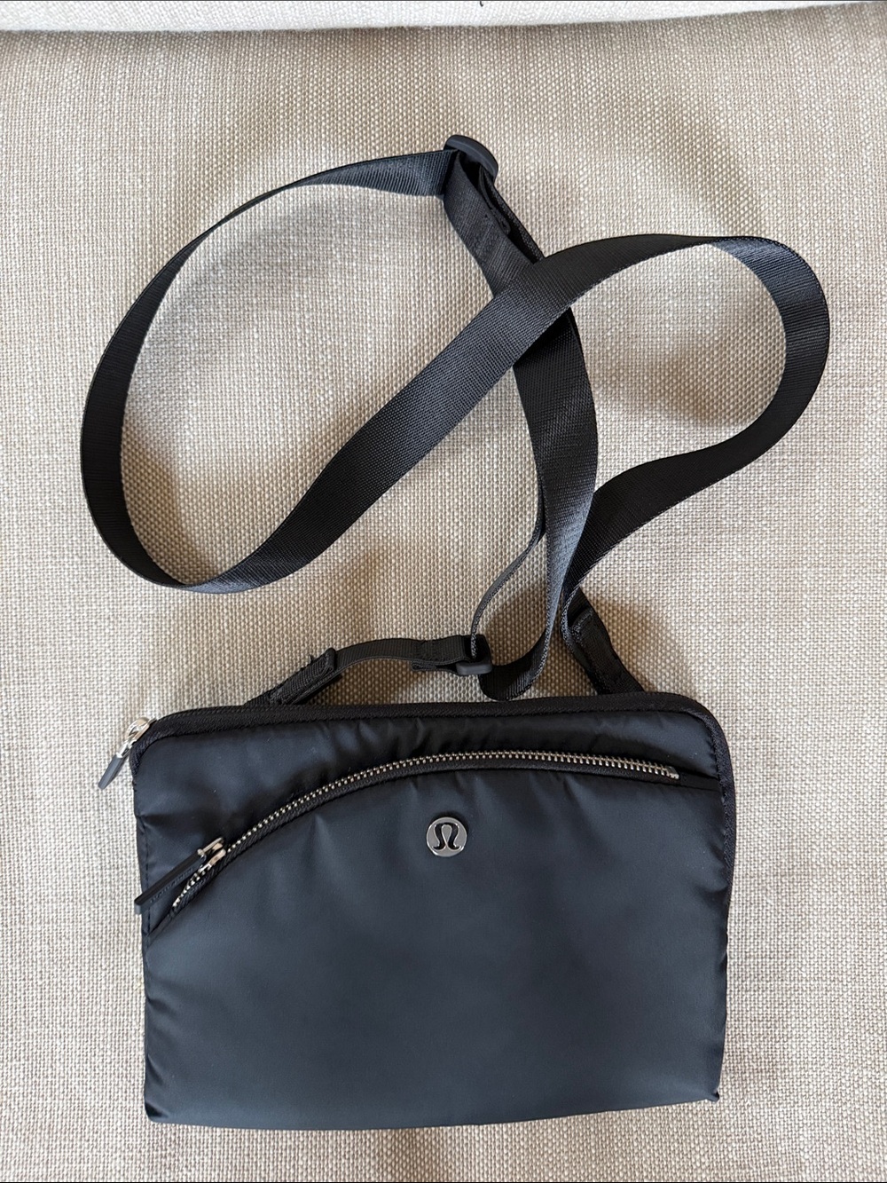 lululemon athletica Black Crossbody Pouch with Zip Pocket